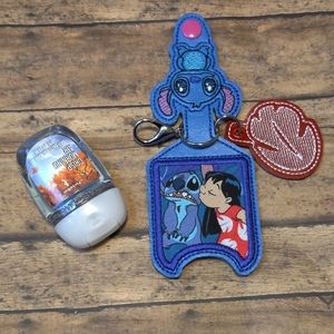 Stitch hand sanitizer holder keyring